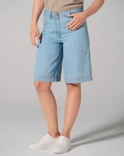 HempAge Hempage Damen vegan Jeansshorts Mit 5 Taschen Aqua – Produktbild 1 von 1
