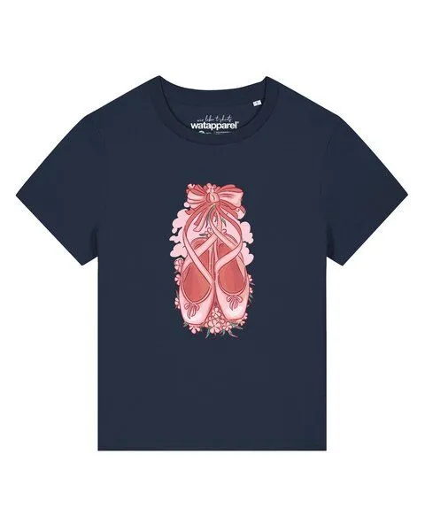 watapparel watapparel T-Shirt Frauen Ballettschuhe, French navy, – Produktbild 1 von 2