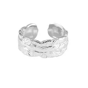 ELEKTROPULLI Größenverstellbarer Boho Ring ca. Ø 17 - 19mm von Elektropulli, Silber, – Produktbild 5 von 8