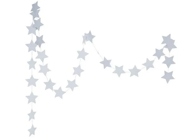 renna deluxe renna deluxe STERN Girlande aus Papier, Silber, – Produktbild 1 von 4