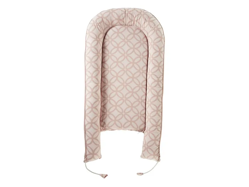 HANS NATUR Babynest Bio-Baumwolle, Kapok, Naturlatex, Maße 105 x 55 cm Blume rosè, Rosa, – Produktbild 1 von 2