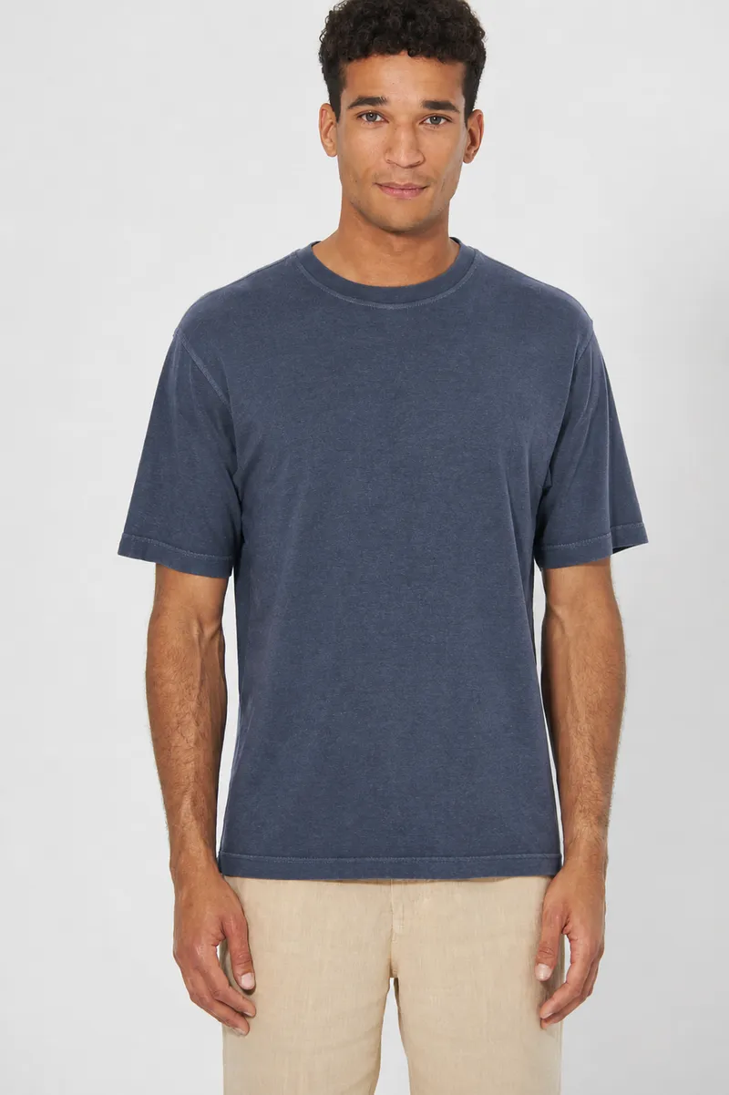 HempAge Hempage Herren vegan T-Shirt Basic Wintersky Blau, Blau, – Produktbild 2 von 2