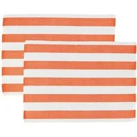 El Puente El Puente Tischset aus Baumwolle in Orange (2er-Set) | Fair Trade & Handmade aus Indien – Produktbild 1 von 1