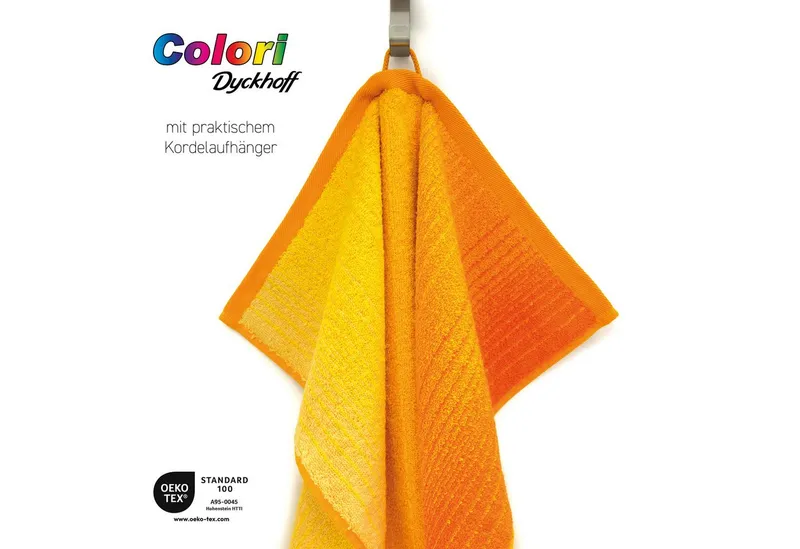 dyckhoff dyckhoff Handtücher Colori, Walkfrottee (1-St), mit Farbverlauf, Gelb, – Produktbild 1 von 5