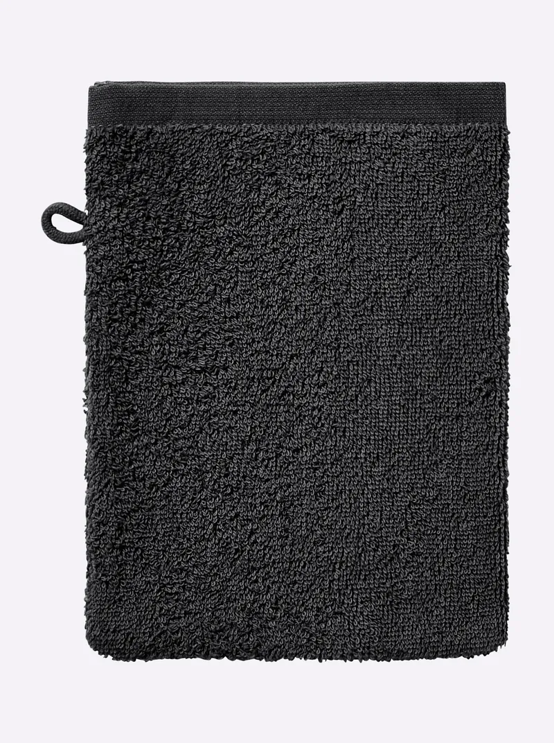 wäschepur Handtuch schwarz, Schwarz, – Produktbild 1 von 2
