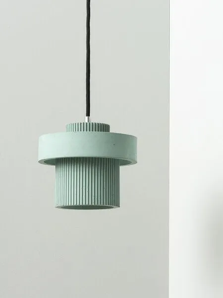 GANTlights Pendelleuchte up and down plissiert Lampe GANTlights S9, Jade, – Produktbild 3 von 4