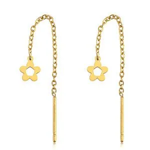 ELEKTROPULLI ELEKTROPULLI Ohrringe mit Sonne, Mond, Stern, Herz, Schmetterling, Blume, Glücksklee, Kristall, Blume gold, – Produktbild 1 von 1