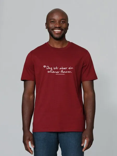 watapparel watapparel T-Shirt Unisex Das ist aber ein schöner Baum, Burgundy, – Produktbild 2 von 2