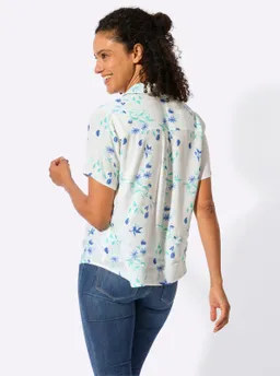 Witt Hemdbluse ecru-blaugrün-bedruckt – Produktbild 1 von 1