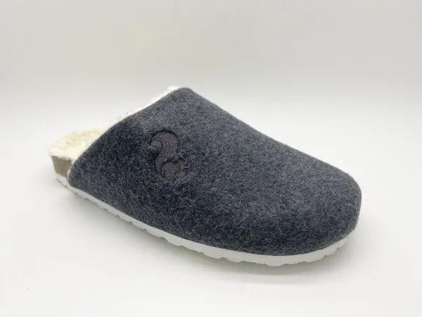 thies Veganer "thies ® Organic Bio Clog" aus zertifizierter Biobaumwolle, Dark grey (dunkelgrau), – Produktbild 2 von 4