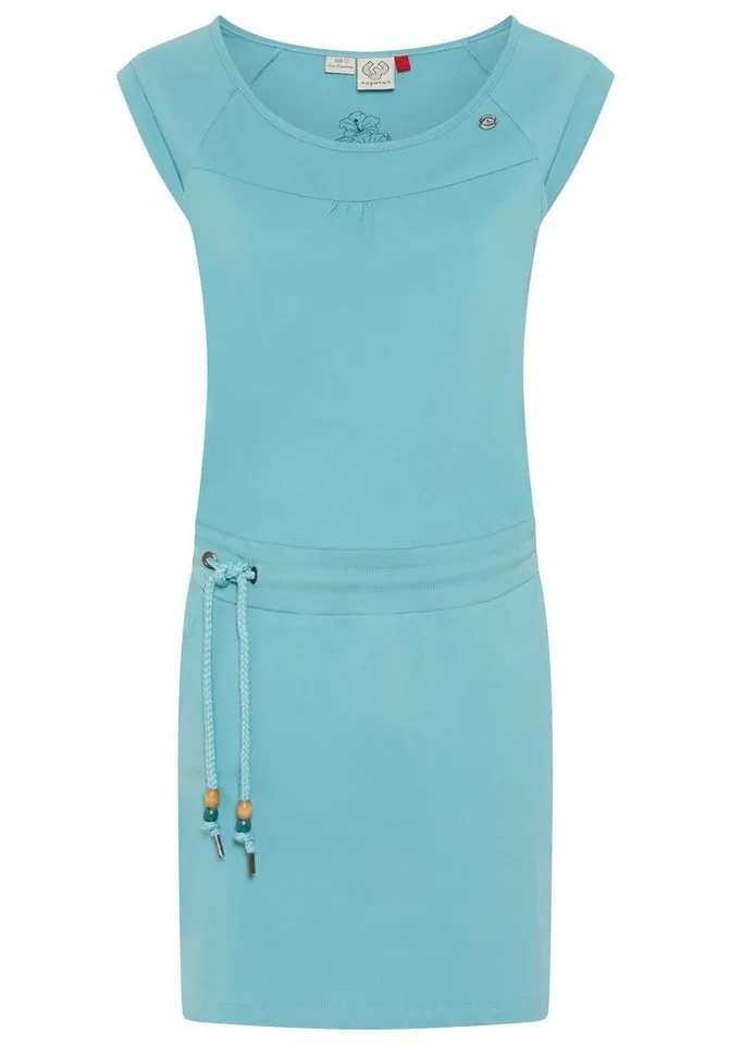 ragwear ragwear Minikleid PENELOPE UNI O mit Kordelzug und Zierknopf, Blau, – Produktbild 5 von 5