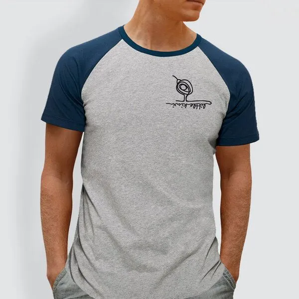 little kiwi little kiwi Herren T-Shirt, "Kleiner Kiwi", Navy/Heather Ash – Produktbild 1 von 3