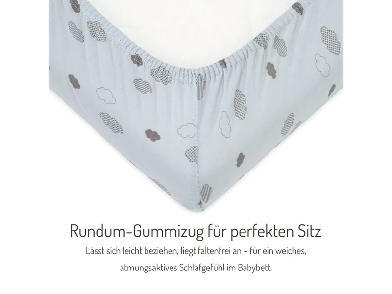 FabiMax Spannbettlaken 90x55 cm, Weiß, – Produktbild 3 von 3