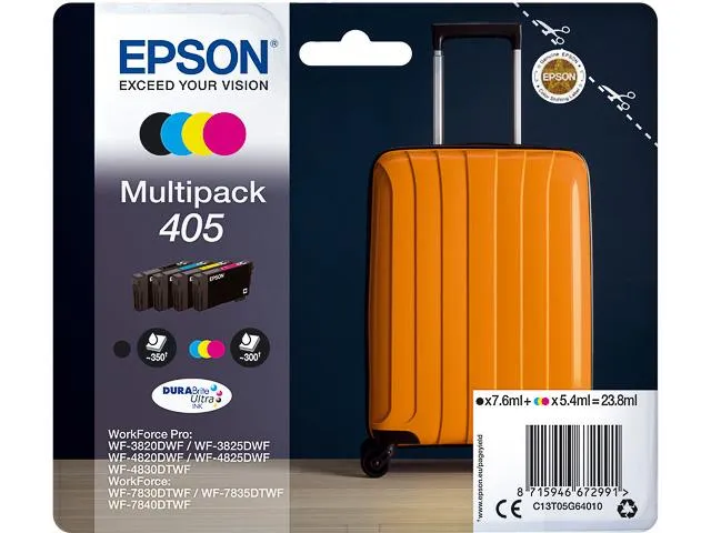 Epson Epson Tintenpatronen 405 schwarz, cyan, magenta, gelb, 4er-Set – Produktbild 3 von 3