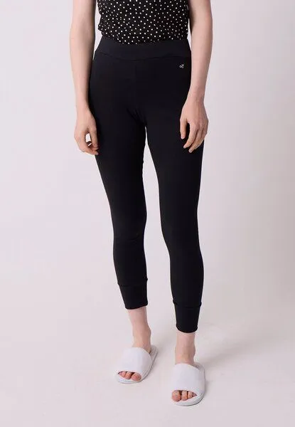 LANA Organic LANA Organic Pyjamahose, Modell Iris, Schwarz, – Produktbild 1 von 4
