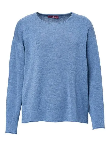 Heidekönigin Heidekönigin Merino Pullover, Stahlblau, – Produktbild 3 von 3
