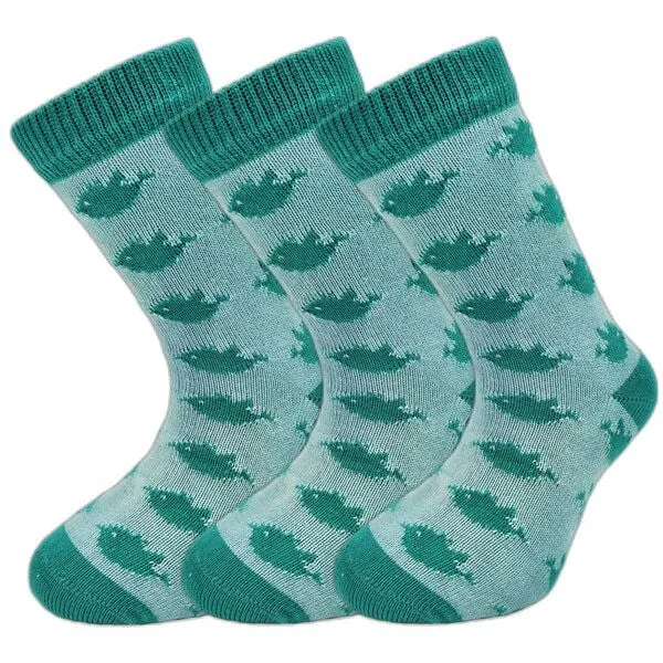 BLS Organic BLS Organic 3er Pack GOTS zertifizierte 98 % Bio Baumwolle Socken mit Vogel Design, Grün, – Produktbild 1 von 1