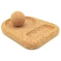 Kork Deko Kork-Deko Fußmassage-Set aus Kork 2-teilig | Massagekugel & Plattform für Entspannung – Produktbild 1 von 1