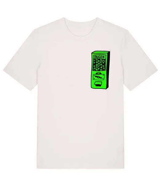 päfjes päfjes Der Augen Automat - Kaugummiautomat - Fair Wear Unisex Bio T-Shirt, Grün, – Produktbild 2 von 3