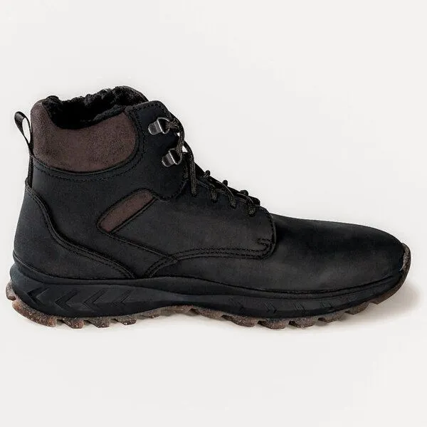 Fairticken Fairticken Gefütterte vegane Winter Outdoor-Stiefel LOURO Men in Nubuk-Optik, Schwarz, – Produktbild 4 von 4