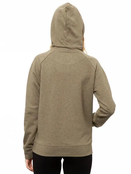 FellHerz FellHerz Damen Hoodie Kapuzenpullover, Khaki meliert, – Produktbild 4 von 4