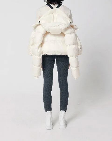 YTWOO YTWOO Dicke Steppjacke für kalte Tage, nachhaltig produziert, Winterjacke, Öko Mode, Weiß, – Produktbild 3 von 4