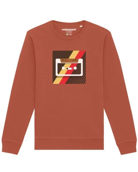 watapparel watapparel Sweatshirt Unisex Kassette, Heritage brown, – Produktbild 1 von 4