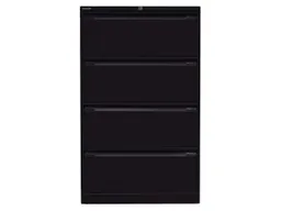 Bisley Bisley Registraturschrank schwarz 4 Schubladen 2-bahnig RAL 9005 – Produktbild 1 von 1