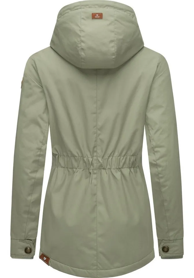 ragwear ragwear Winterjacke Monade Damen Winterparka mit Kapuze und m. Fleece gefüttert, Grün, – Produktbild 4 von 5