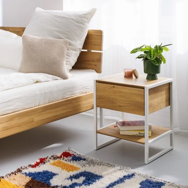 ekomia ekomia Nachttisch Wega Plus, Weiss, – Produktbild 2 von 4