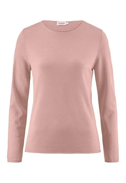 hessnatur hessnatur Strick Pullover Regular aus reiner Bio-Merinowolle, Rosé, – Produktbild 3 von 4