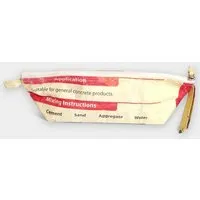 REFISHED fair fashion REFISHED fair fashion Penal 'PENCIL CASE' - upcycelte Fischfuttersäcke, #cement beige-schwarz-rot, – Produktbild 1 von 1