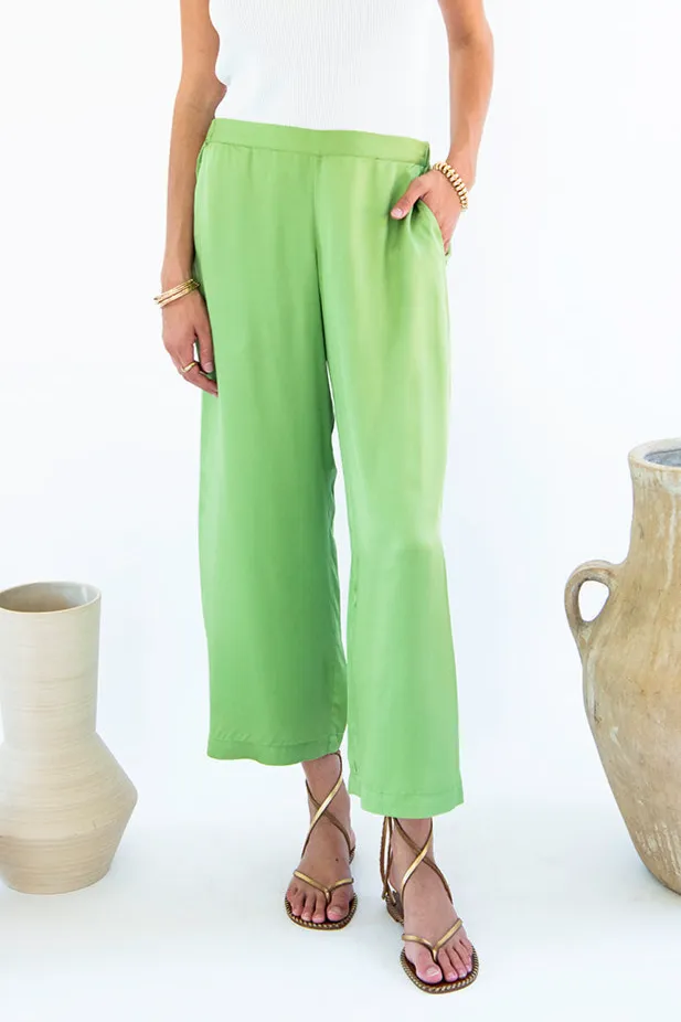 Neu Nomads Neu Nomads Damen vegan Hose Cropped Palazzo Carina Emerald, Hellgrün, – Produktbild 2 von 2