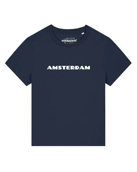 watapparel watapparel T-Shirt Frauen Amsterdam Flora, French navy, – Produktbild 1 von 2