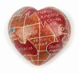 El Puente El Puente Deko-Herz "Welt" | Fair Trade & Handmade aus Kenia – Produktbild 1 von 1