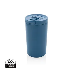 XD Collection XD COLLECTION Doppelwandiger Vakuum-Becher aus RCS recyceltem SS, blau, Blau, – Produktbild 1 von 1