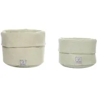 HANS NATUR Aufbewahrungskorb, Bio-Baumwolle, Strick 2er Set mint Maße 20 x 15 cm und 25 x 18 cm – Produktbild 1 von 1