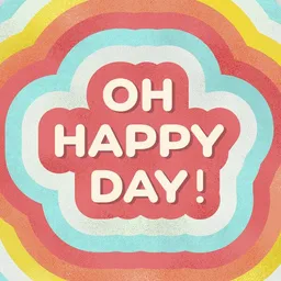 Photocircle Photocircle Poster / Leinwandbild - OH HAPPY DAY! positive typography – Produktbild 1 von 1