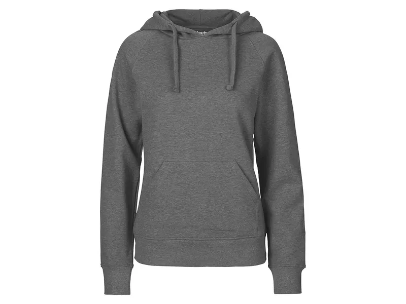 Neutral Neutral® Damen College Hoodie Hoody Kapuzenpullover Kapuzenpulli, Dunkelgrau melange, – Produktbild 1 von 5