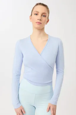 mandala MANDALA Damen vegan Strickjacke Im Wickelstil Halcyon Blau – Produktbild 1 von 1