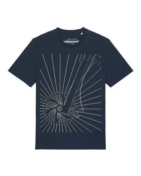 watapparel watapparel T-Shirt Unisex Fahrradspeichen, French navy, – Produktbild 1 von 2