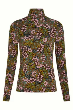 king louie king louie Rollkragenshirt Rollneck Top Sierra - weiches Rollkragenshirt mit Blumenmuster – Produktbild 1 von 1