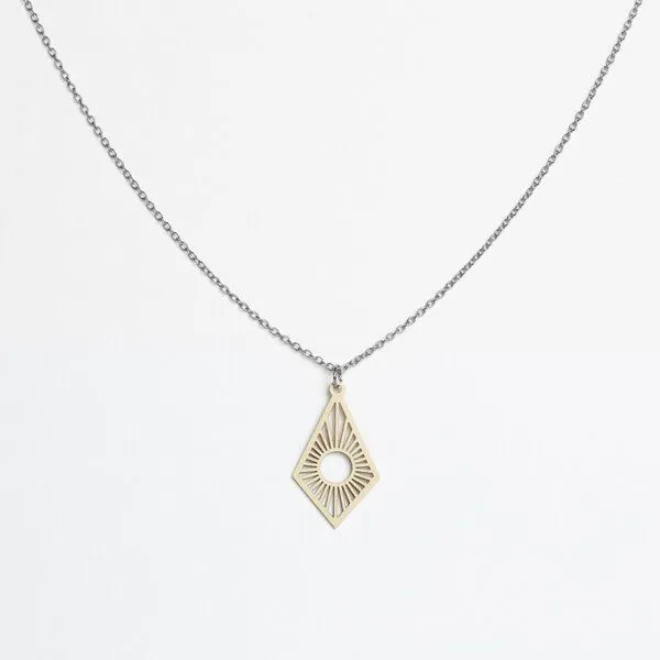 feinformart feinformart Kette mit Holzanhänger 'Sunrise', Natur (beige), – Produktbild 4 von 4