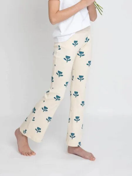 Babbily Babbily Flared Leggings Mädchen | weicher verstellbarer Bund | Bio-Baumwolle, Beige - tulpe, – Produktbild 4 von 4
