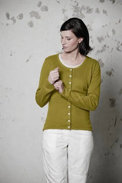 HempAge HempAge Damen Cardigan Carina, Pasture (grün), – Produktbild 2 von 2
