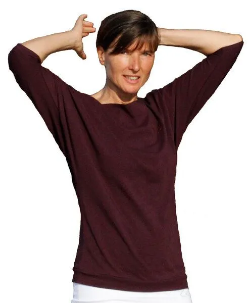 ESPARTO ESPARTO Halbarmshirt Sadaa, Aubergine, – Produktbild 2 von 3