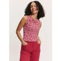 Tranquillo Jerseyshirt Peeggy aus Bio-Baumwolle - red wildflowers / XL – Produktbild 2 von 2