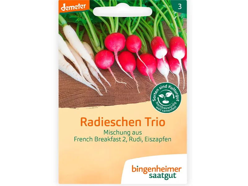 Bingenheimer Saatgut Radieschen-Trio – Produktbild 1 von 2