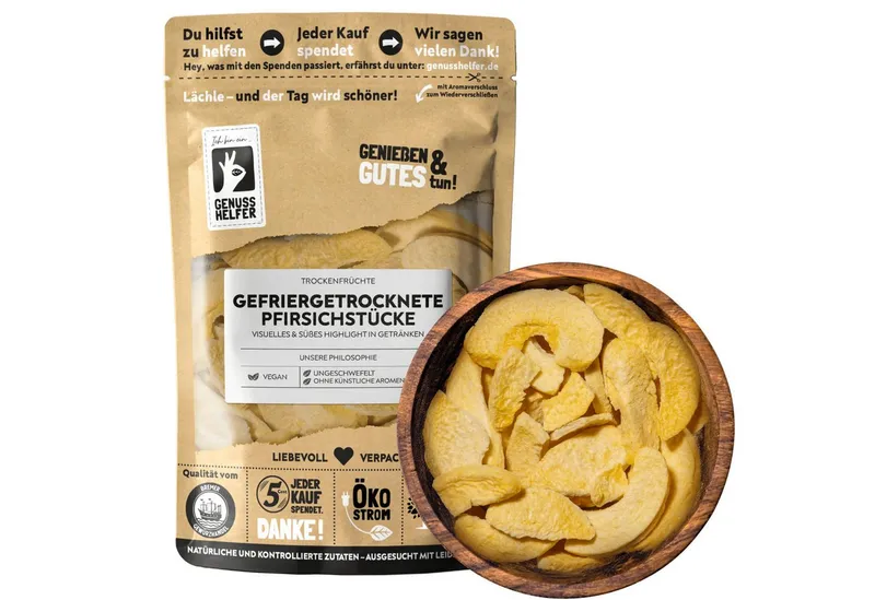 Bremer Gewürzhandel Trockenfrüchte Pfirsichstücke, gefriergetrocknet, 50 g – Produktbild 1 von 1