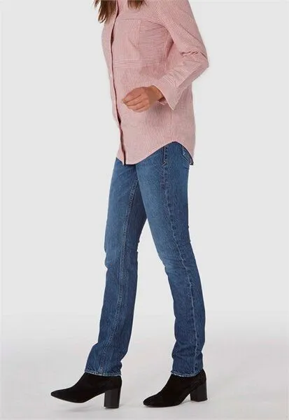 Kings Of Indigo Kings Of Indigo Jeans Straight Fit - Kimberley - Mid Vintage Marble, Blau, – Produktbild 2 von 4